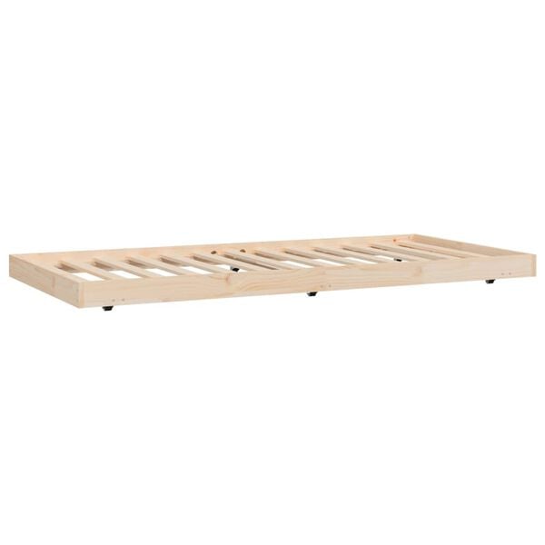vidaXL Bedframe zonder matras massief grenenhout 75x190 cm