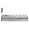 vidaXL Bedframe Grijs Sonoma 160 x 200 cm Massief grenenhout