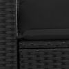 vidaXL Tuinbank 2-zits met kussens poly rattan zwart