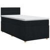 vidaXL Boxspringbed met matras met hoofdeinde Zwart 100 x 200 cm Stof
