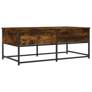 vidaXL Salontafel 100x51x40 cm bewerkt hout gerookt eikenkleurig