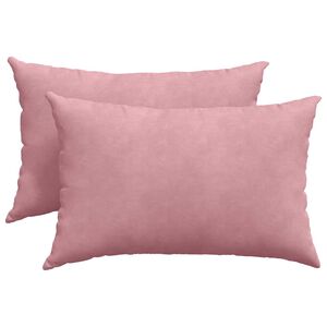 vidaXL Sofa Kussens 2 stuks Roze 60 x 40 cm Cordstof