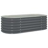 vidaXL Plantenbak verhoogd 160x80x44 cm gegalvaniseerd staal grijs