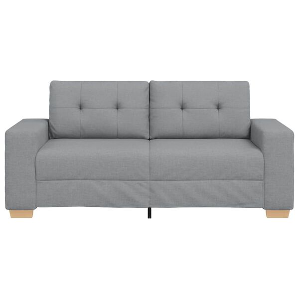 vidaXL Loveseat bank 180x77x82 cm stof lichtgrijs