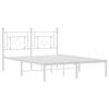 vidaXL Bedframe met hoofdbord metaal wit 140x200 cm