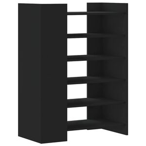 vidaXL Schoenenkast 74,5x37,5x100 cm bewerkt hout zwart