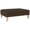 vidaXL Slaapbank 2-zits met hocker en 2 kussens stof donkerbruin