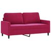 vidaXL Tweezitsbank 140 cm fluweel wijnrood
