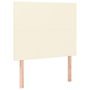 vidaXL Hoofdbord cr&egrave;me 80x5x118/128 cm kunstleer