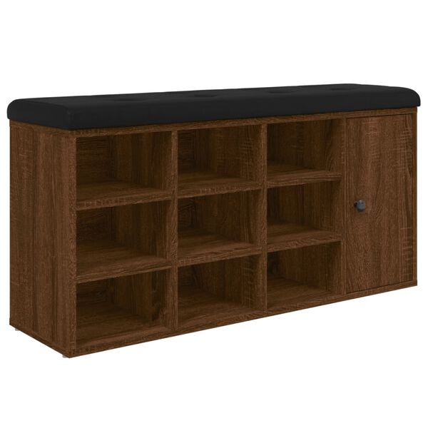 vidaXL Schoenenbank 102x32x50 cm bewerkt hout bruin eikenkleur