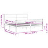 vidaXL Bedframe met hoofdbord massief hout zwart 200x200 cm