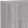 vidaXL 4-delige Tv-wandmeubelset met LED bewerkt hout grijs sonoma