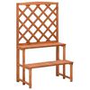 vidaXL Plantenrek met latwerk 70x42x115 cm massief vurenhout