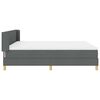 vidaXL Boxspringbed met matras Donkergrijs 180 x 200 cm Stof