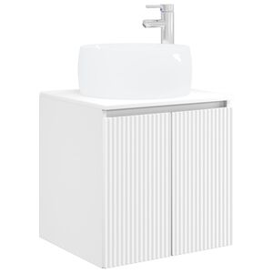 vidaXL Wandgemonteerde wastafelmeubel Wit 49,5 x 44,5 x 66 cm