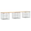 vidaXL Tuinbank Schanskorfontwerp 203x44x42 cm massief grenenhout