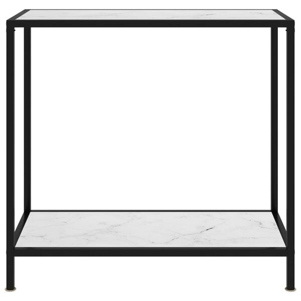 vidaXL Wandtafel 80x35x75 cm gehard glas wit
