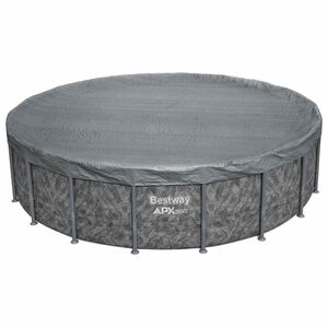 Bestway Zwembadcover &Oslash;5,49 m Rond Polyester Grijs