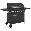 vidaXL Gasbarbecue met 7 branders gepoedercoat staal zwart