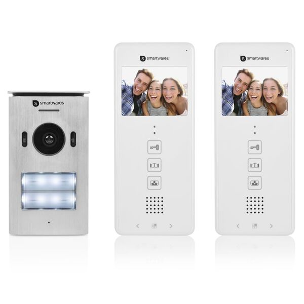 Smartwares Video-intercomsysteem 2 appartementen 20,5x8,6x2,1 cm wit