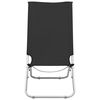 vidaXL Strandstoelen 2 st inklapbaar stof zwart