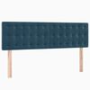 vidaXL Boxspring met matras fluweel donkerblauw 140x190 cm