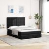 vidaXL Ottoman bed met matrassen en LED's 140x200cm fluweel zwart