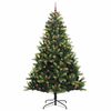 vidaXL Kunstkerstboom met scharnier 300 LEDs Groen 240 cm PVC en PE