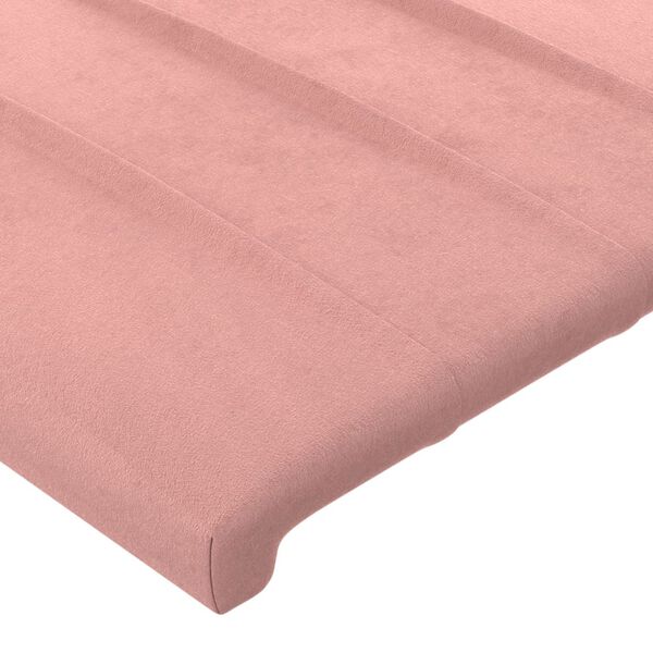 vidaXL Hoofdborden 144x5x78/88 cm fluweel roze