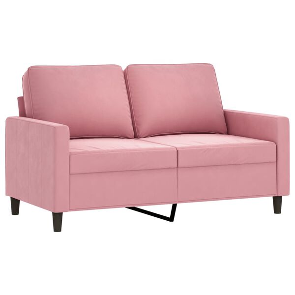 vidaXL 4-delige Loungeset met kussens fluweel roze