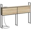 vidaXL Opberghoofdbord met Oplaadstation Sonoma eiken 138 x 15 x 98 cm