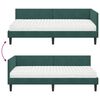 vidaXL Hoekbedframe met Matras Anders 2 pcs Groen Fluweel