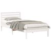 vidaXL Bedframe met hoofdeinde Wit 90 x 210 cm Massief grenenhout