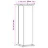 vidaXL Plantenstandaard 33x33x100 cm bewerkt hout grijs sonoma eiken