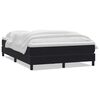 vidaXL Boxspring met matras fluweel zwart 160x220 cm