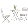 vidaXL Bistroset 3 pcs Beige Staal