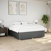 vidaXL Bedframe zonder matras stof donkergrijs 200x200 cm
