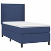 vidaXL Boxspring met matras stof blauw 90x190 cm
