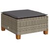 vidaXL 8-delige Loungeset met kussens poly rattan grijs