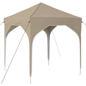 vidaXL Pop-up partytent 194 x 194 x 245 cm Cr&egrave;mekleurig