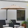 vidaXL Tuinparasol Taupe 248 x 248 x 148 cm Polyester en staal