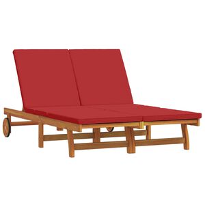 vidaXL Ligstoel Bruin 125 x 200 x 84 cm Massief Acaciahout