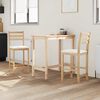 vidaXL Eettafelstoelen 2 pcs Naturel 40 x 47,5 x 99,5 cm