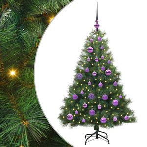 vidaXL Kunstkerstboom met 150 LED met standaard Groen 120 cm PE en PVC