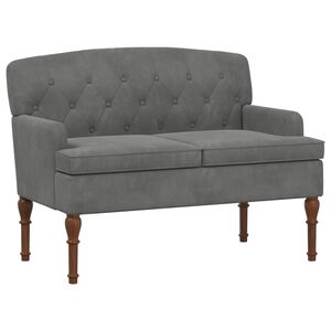 vidaXL Loungebank met knoopdetails Donkergrijs 111 x 65 x 79 cm fluweel