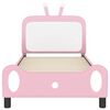 vidaXL Bedframe voor kinderen met hoofdbord Roze 80 x 200 cm PU