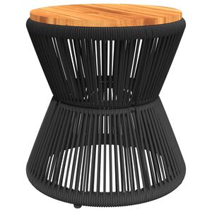 vidaXL Salontafel met draad &Oslash; 45x44 cm massief acaciahout