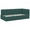 vidaXL Hoekbedframe met Matras met hoofdeinde 2 pcs Groen Fluweel
