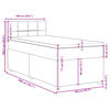 vidaXL Boxspring met matras stof donkerbruin 100x200 cm