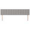vidaXL Hoofdborden 160x5x78/88 cm stof lichtgrijs